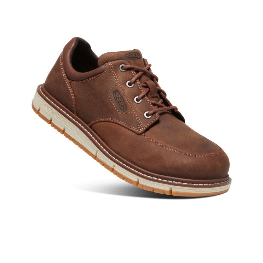 Keen Men's San Jose Oxford (Aluminum Safety Toe) | Gingerbread/Off White